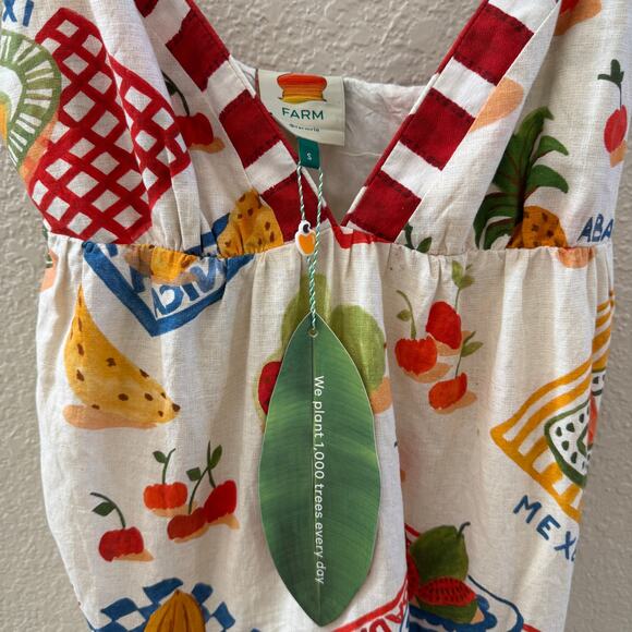 NEW NWT $285 FARM Rio Mixed Picnic Fruit Tiered Maxi Dress - Picture 8 of 10